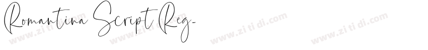Romantina Script Reg字体转换